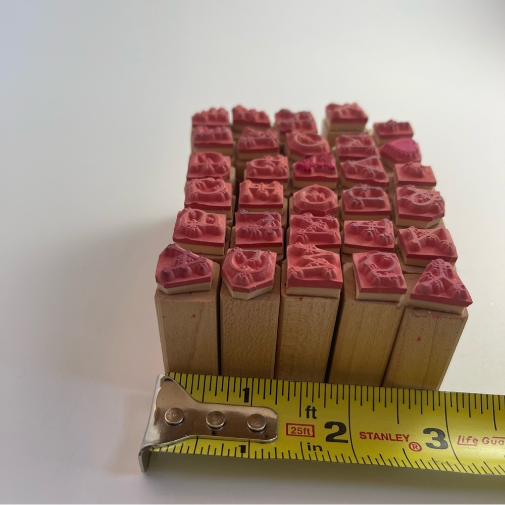 Rubber Alphabet Upper Case Stamps Set of 30 - Picture 12 of 12